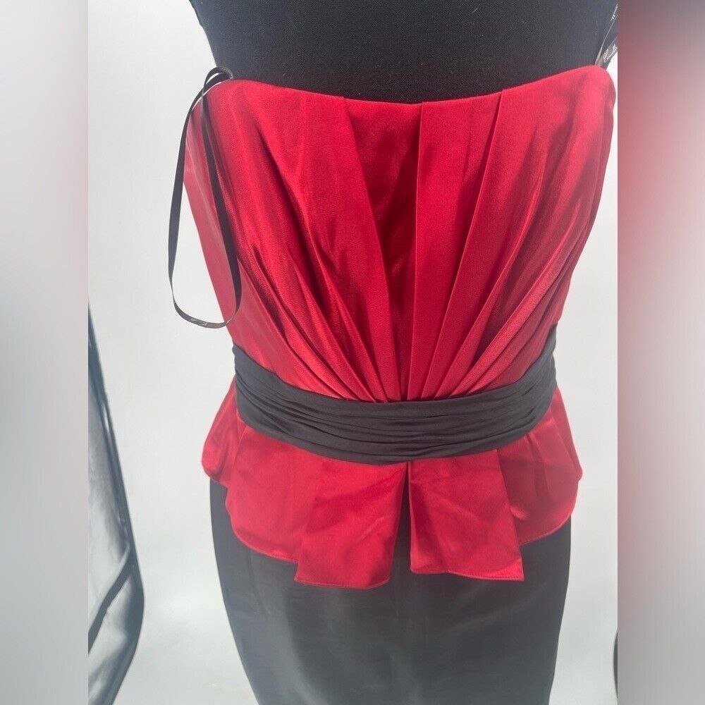 Camille red and black dress‎ size 12 Length 32 pit to pit 19